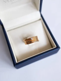 Al Coro Amori ring met 1 diamant R7517R + Grote collectie