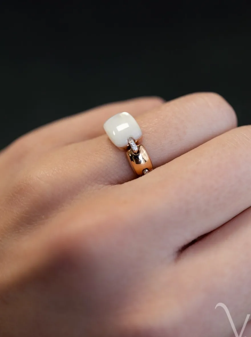 Al Coro La Piazza ring met parelmoer NR3031MOR+ Luxe Cadeau