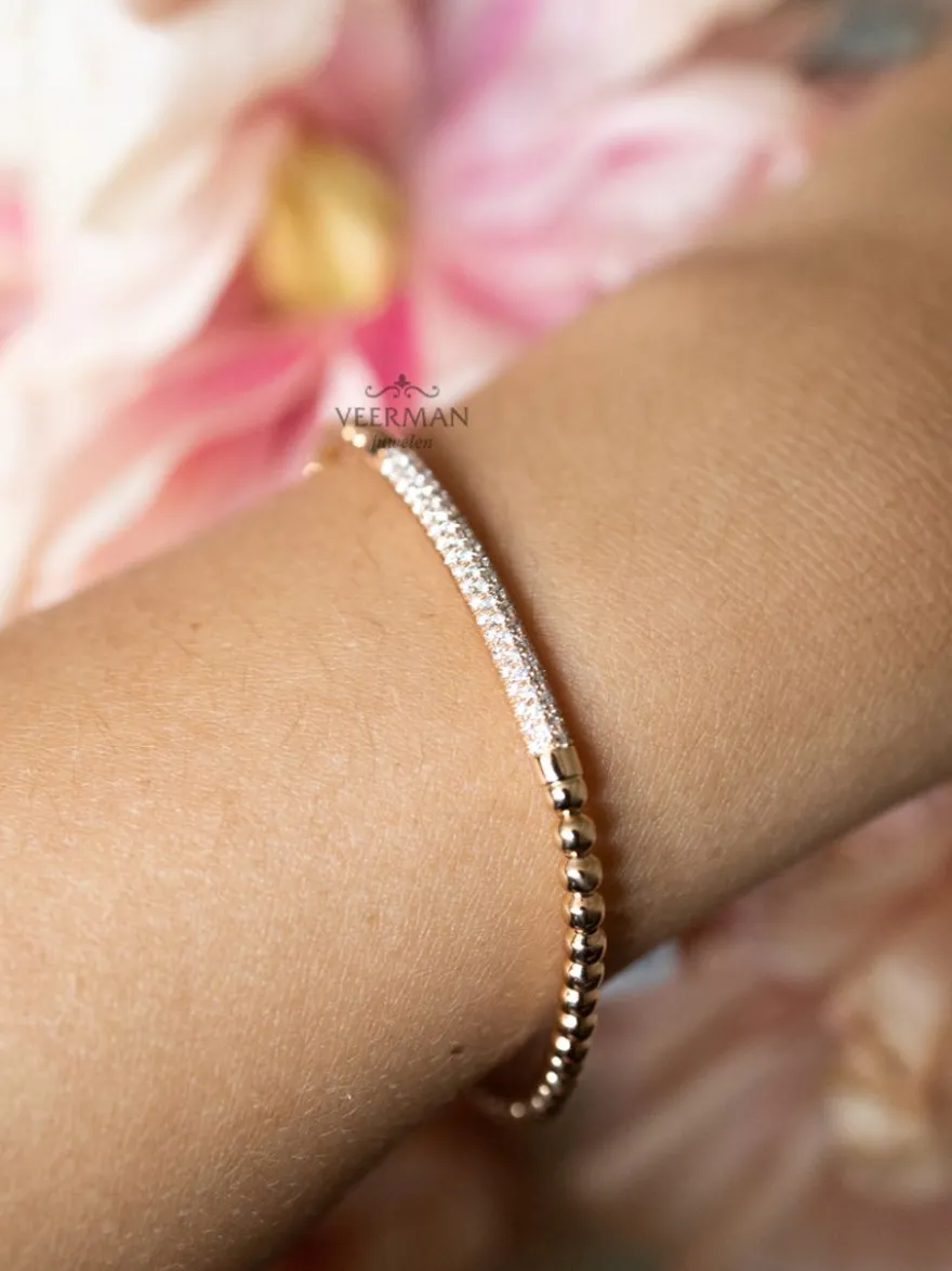 AL Coro roségouden stretcharmband A350R + Luxe Cadeau