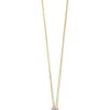 Bicolor collier met robijn en briljant 0,14crt. + Cadeau