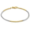 Bicolor gouden schakelarmband 19cm + Luxe Cadeau