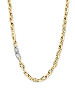 Bicolor schakelcollier briljant 0,50 crt. + luxe cadeau