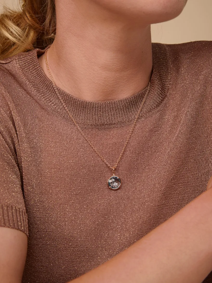 BRON Mira Mira hanger met blauwe topaas + Luxe Cadeau