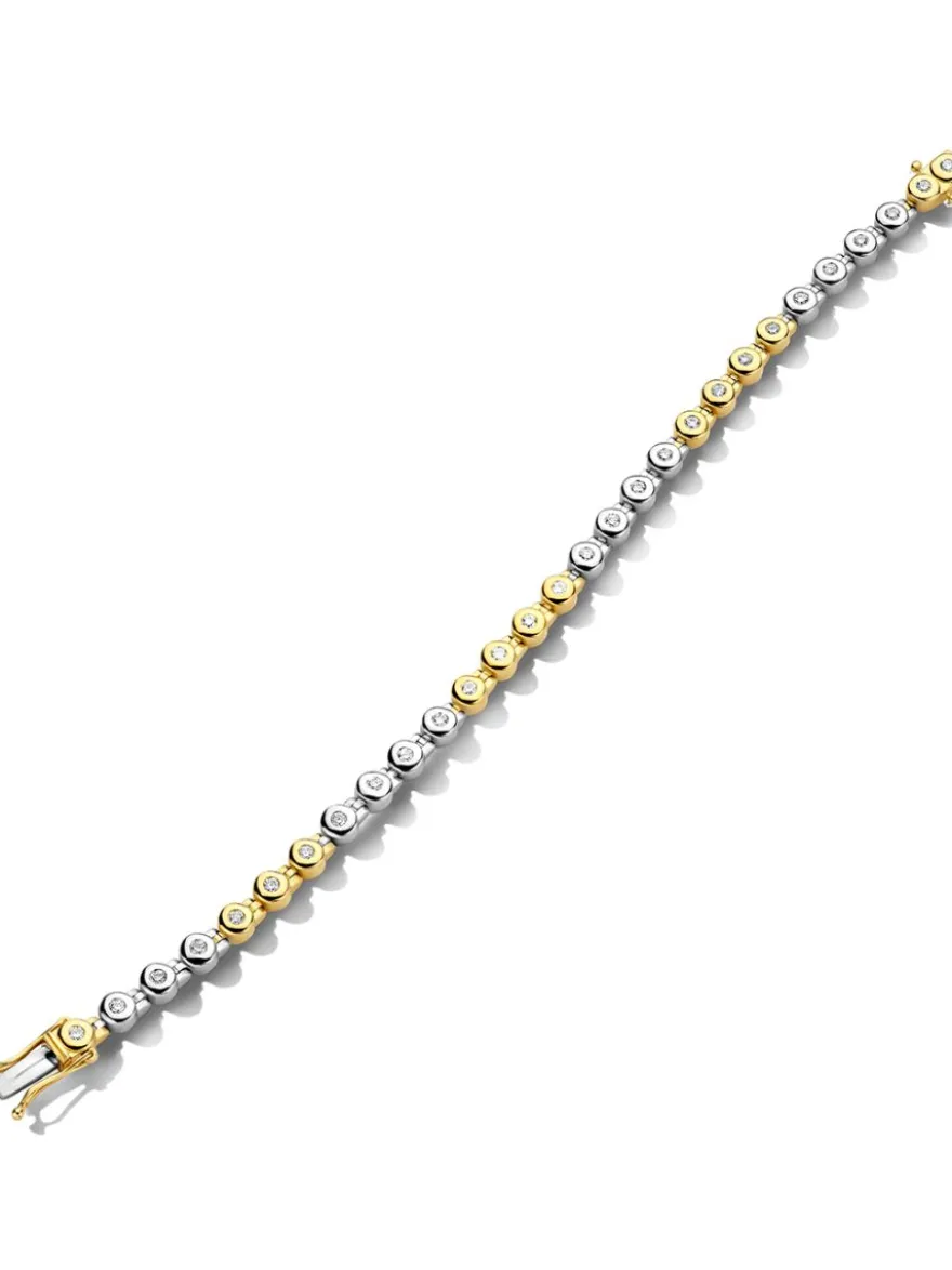 Luxe bicolor tennisarmband + Luxe cadeau