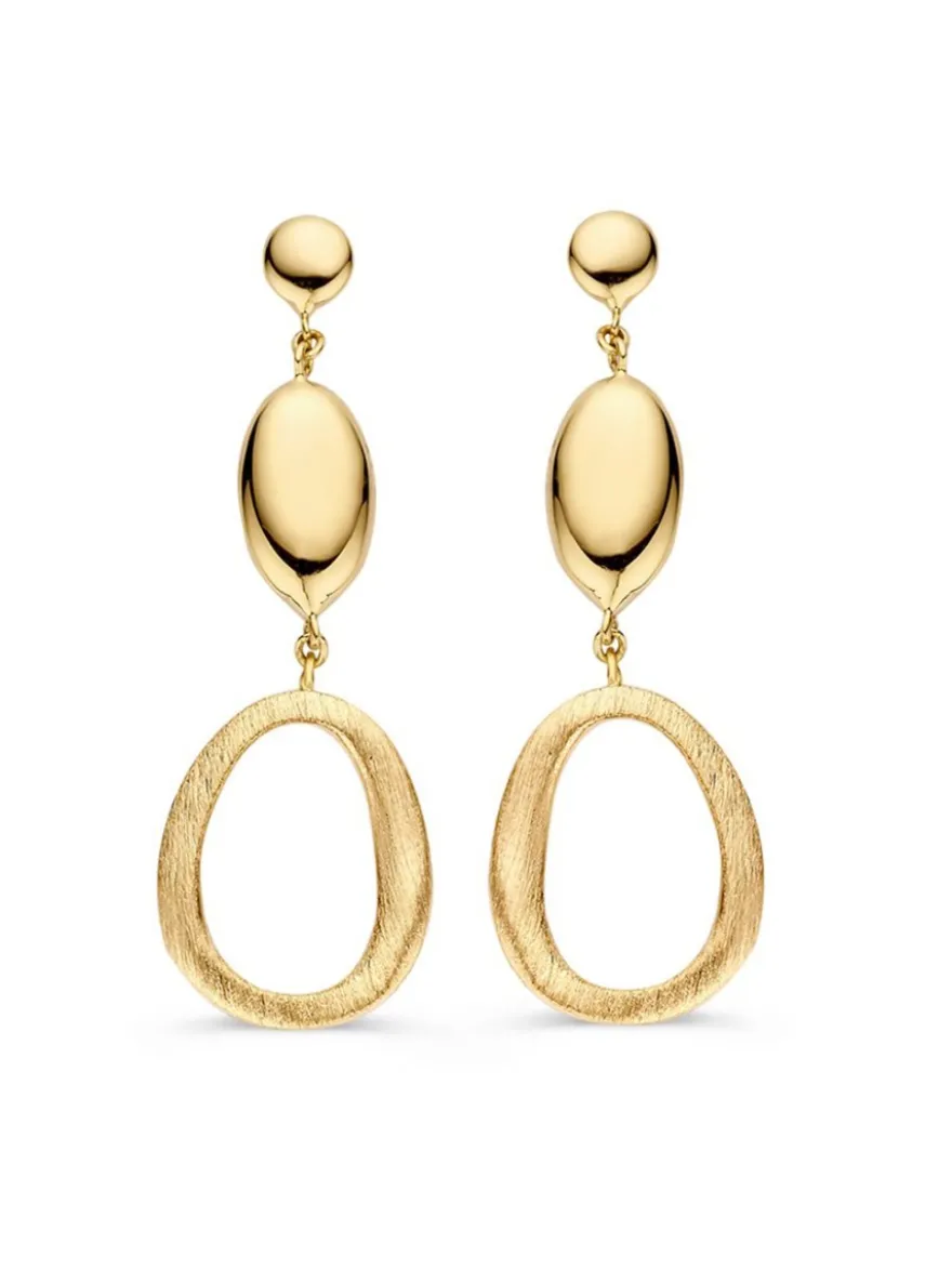 Luxe oorstekers geelgoud + Cadeau