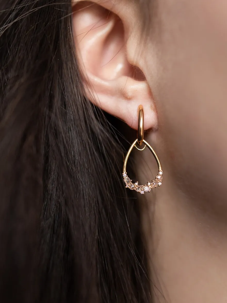Roos 1835 Jackie roségouden oorhangers diamant 156E60R18