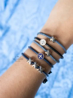 Tirisi Moda Fleur de lis armband TM2204BL(2P) + Luxe Cadeau