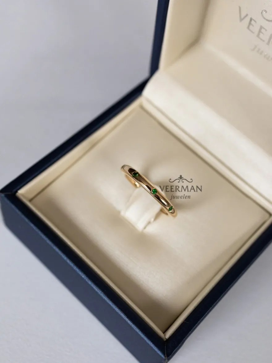 Vintage Bron ring met spinel 8RG4818 + Luxe Cadeau